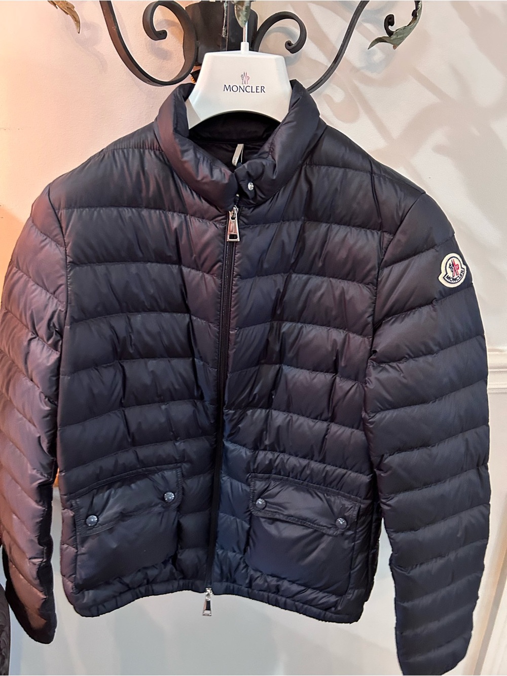 Moncler Navy Quilted Down Puffer Jacket